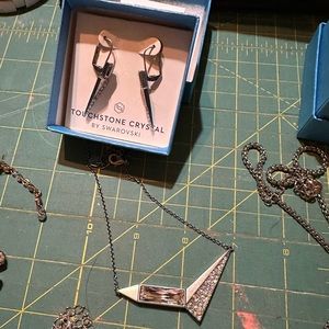 Touchstone Crystal necklace and earrings